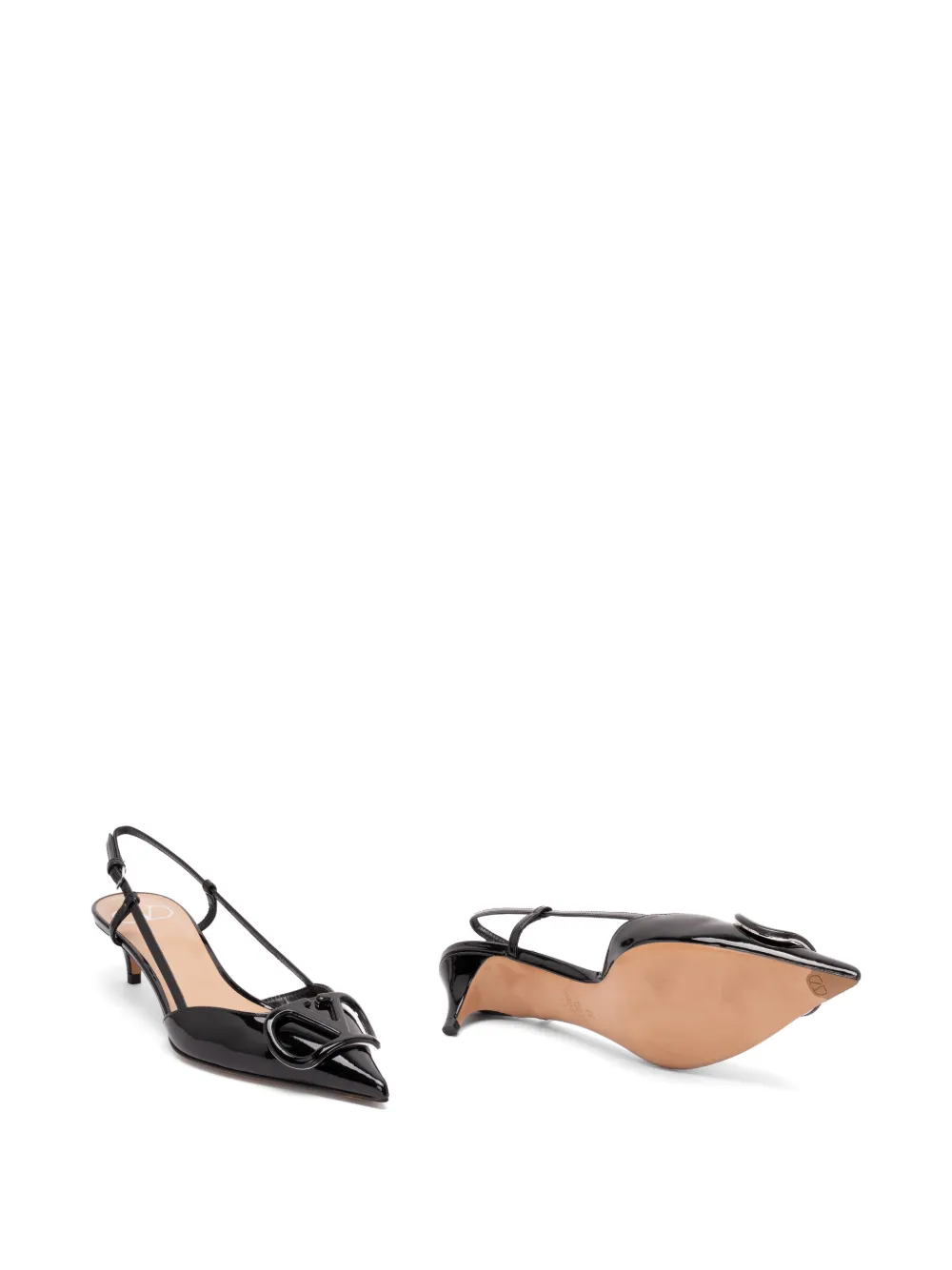 Valentino Garavani VLogo Signature slingback pumps Zwart
