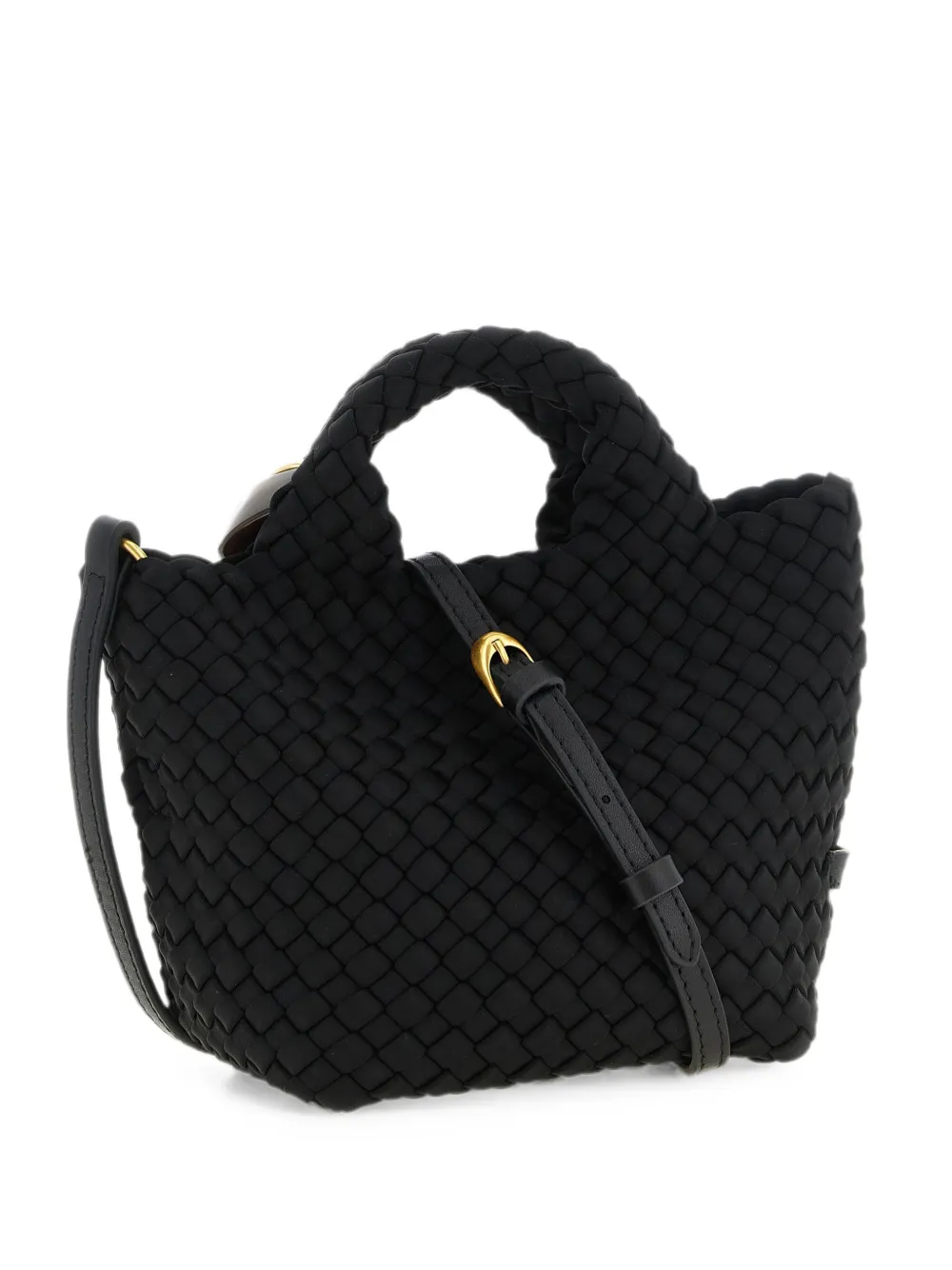 NAGHEDI mini St. Barths handwoven tote bag - Nero