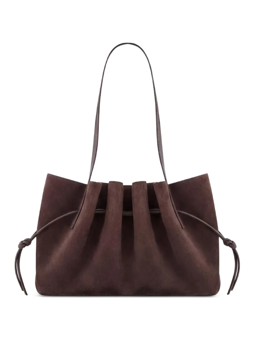 Yuzefi Scallop pleated shoulder bag - Marrone