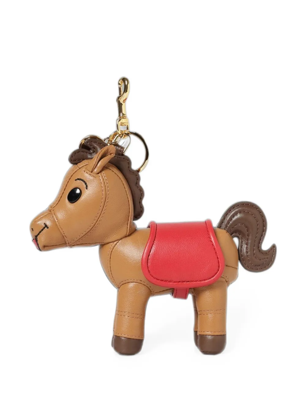Moschino horse-shape keyring - Braun