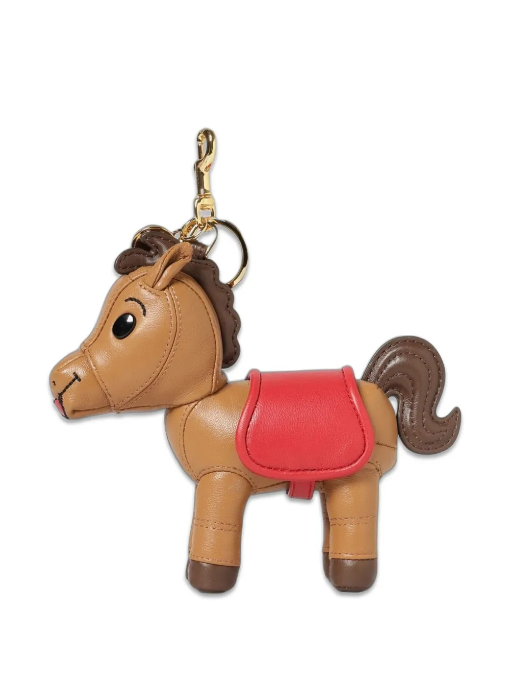 Moschino horse-shape keyring - Marrone