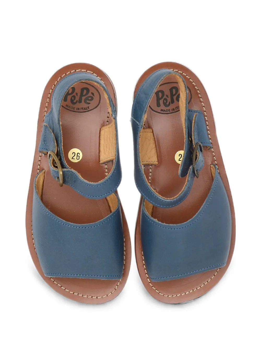 Pèpè buckle-fastening leather sandals Blauw