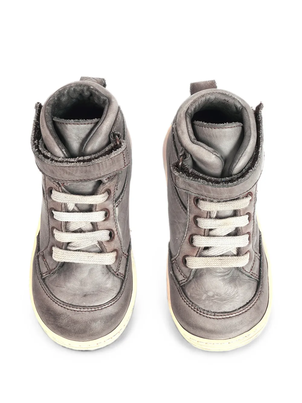 Pèpè touch-strap lace-up sneakers Grijs