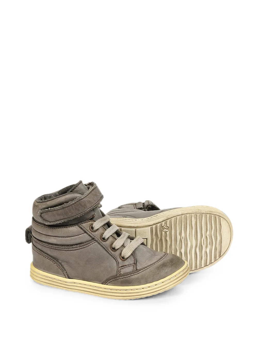 Pèpè touch-strap lace-up sneakers Grijs