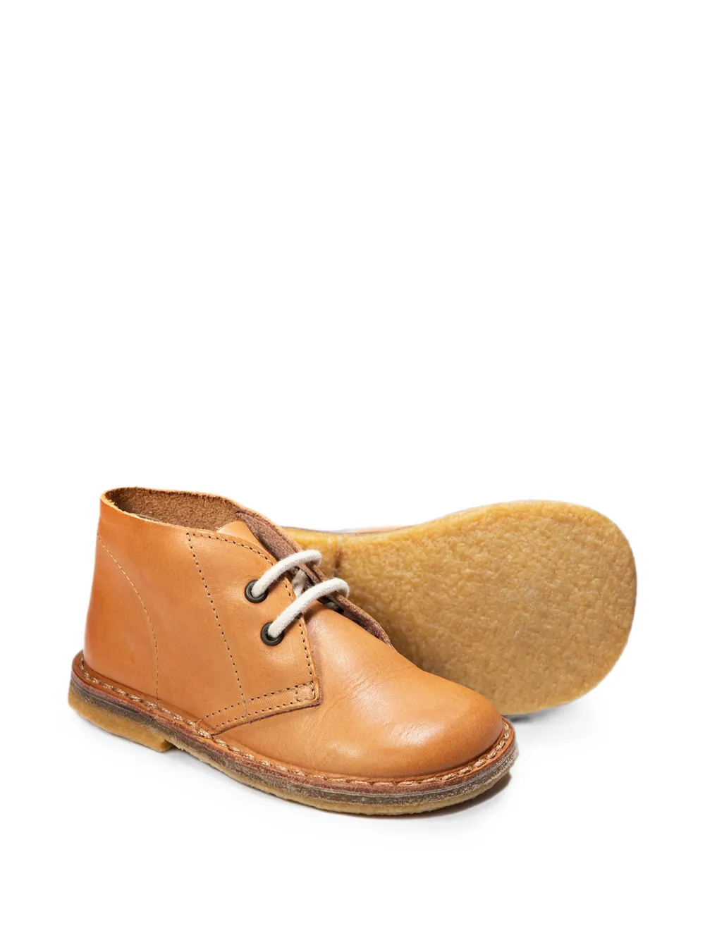 Pèpè Bobby leren desert boots met veters Beige