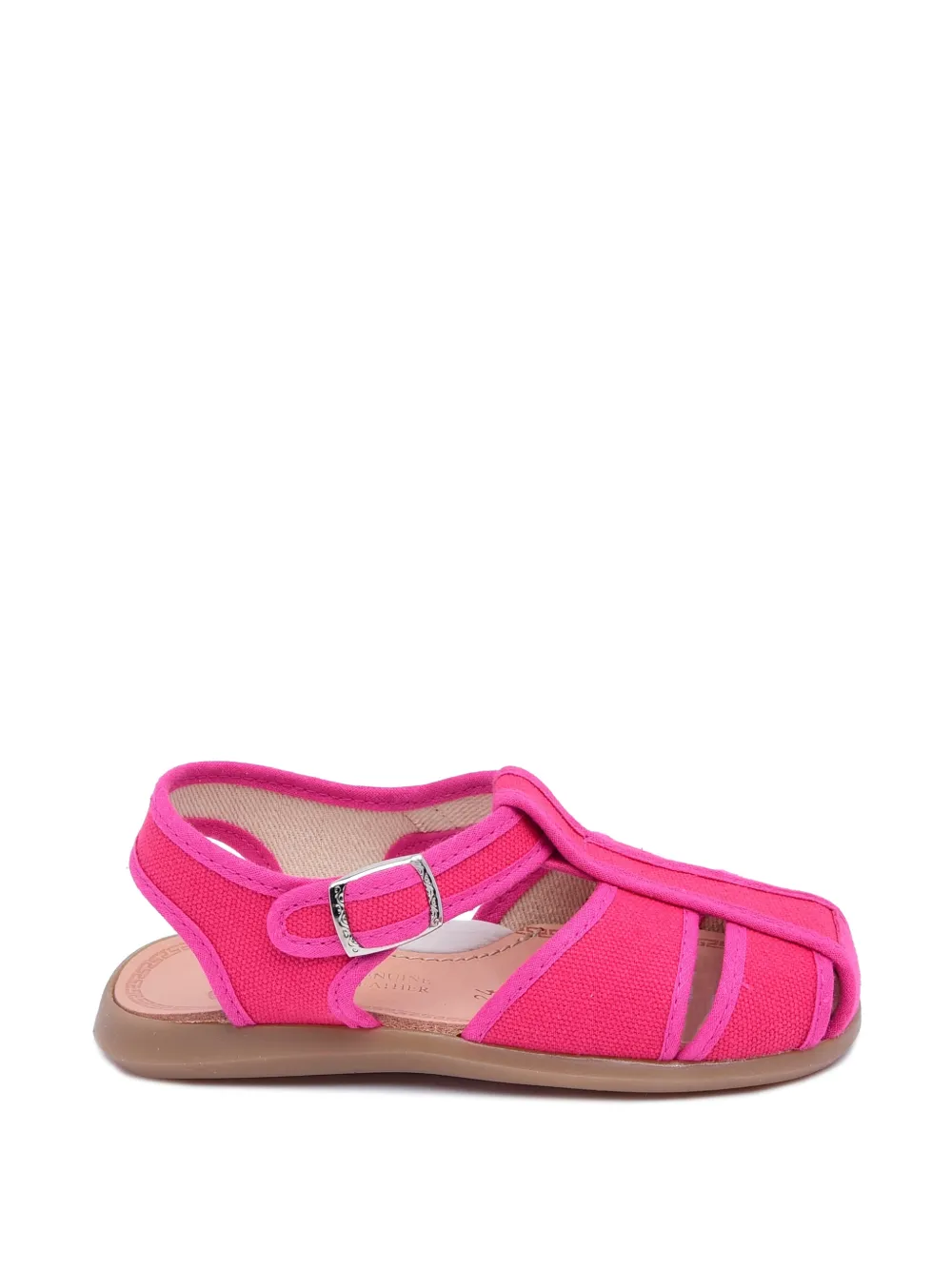 Pèpè Alix canvas sandalen met gespsluiting Roze