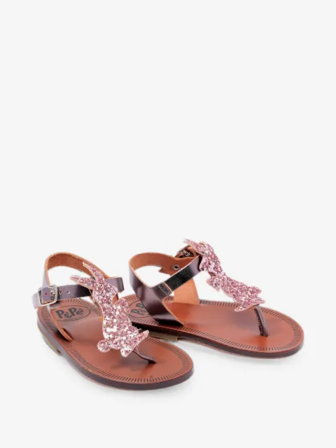Pèpè Elisa glitter-embellished bunny sandals