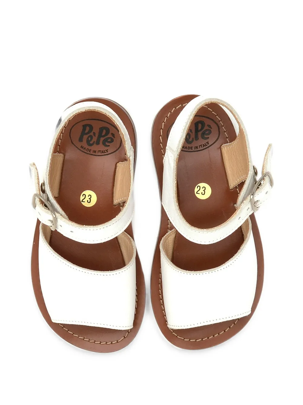 Pèpè buckle-fastening leather sandals Wit