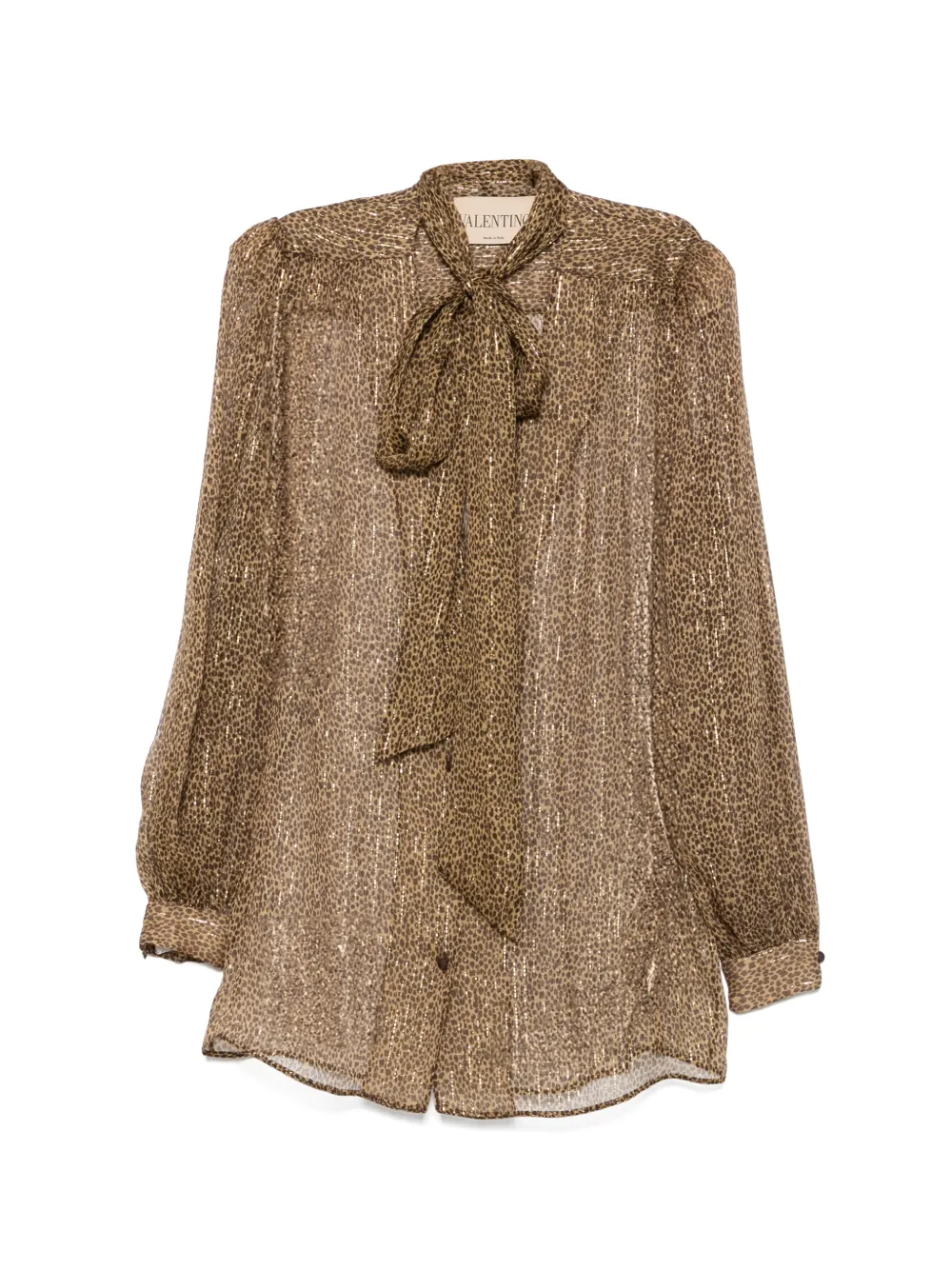Valentino Garavani leopard-print blouse - Marrone