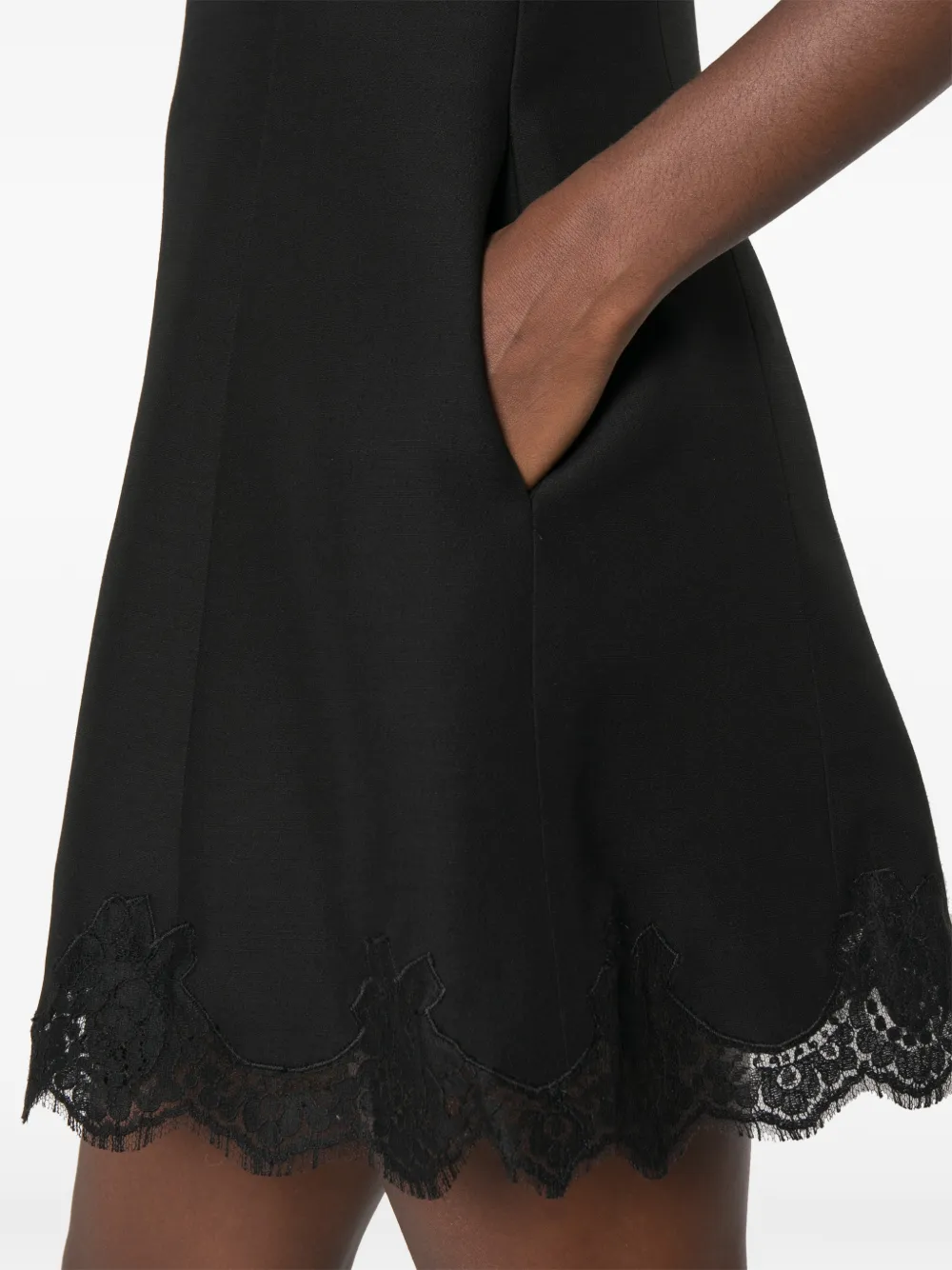 Valentino Garavani Couture crêpe mini-jurk Zwart