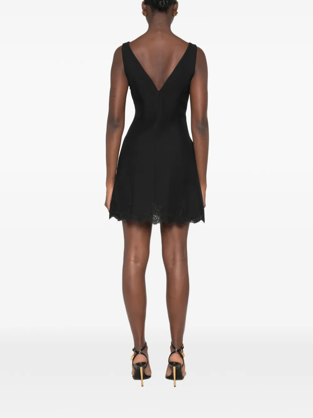 Valentino Garavani Couture crêpe mini-jurk Zwart