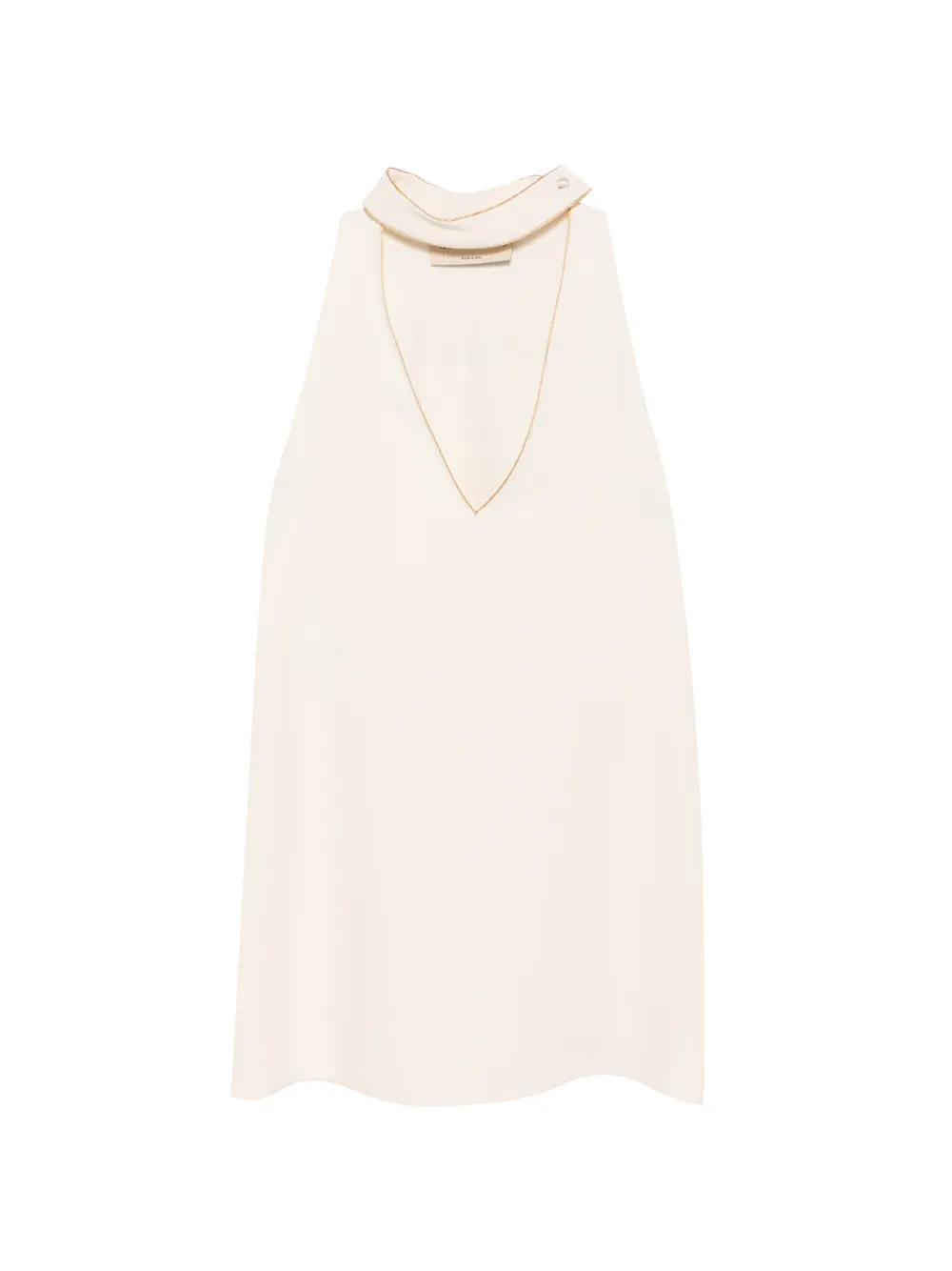 Valentino Garavani metallic-trim V-neck top - Toni neutri