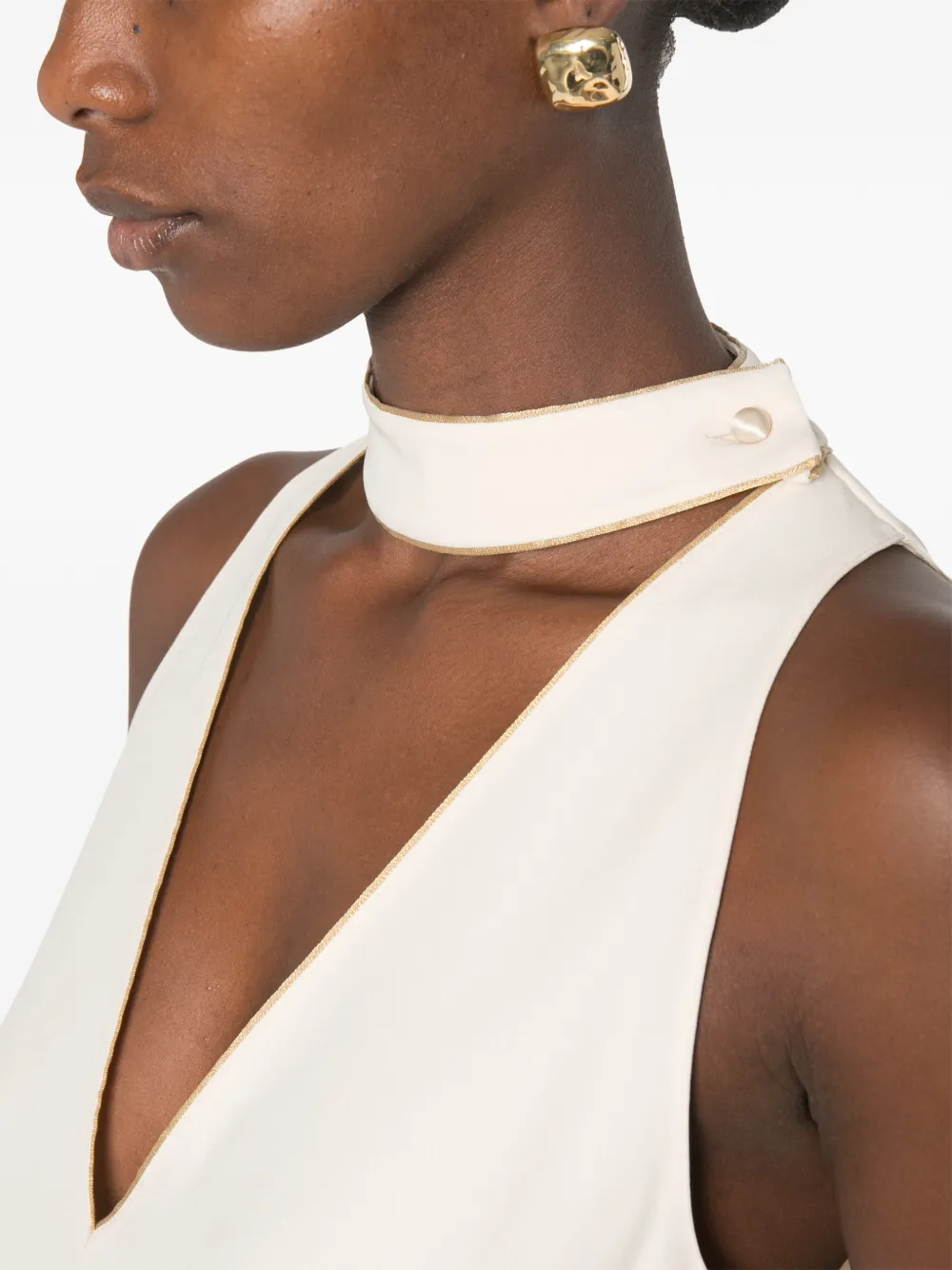 Valentino Garavani Mini-jurk met biesdetails Beige