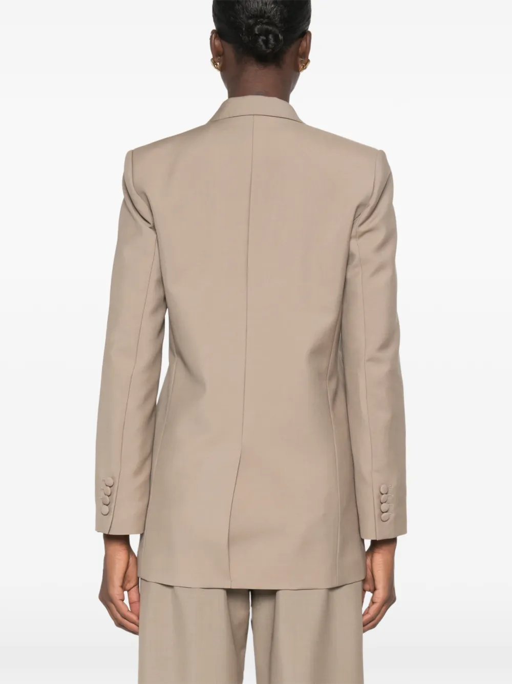 Valentino Garavani double-breasted peak-lapels jacket Beige