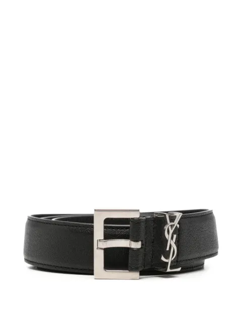 Saint Laurent Cassandre belt in smooth leather