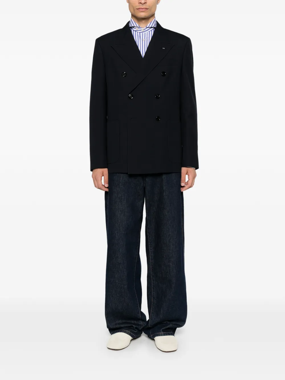 Valentino Garavani Blazer met puntige revers Zwart