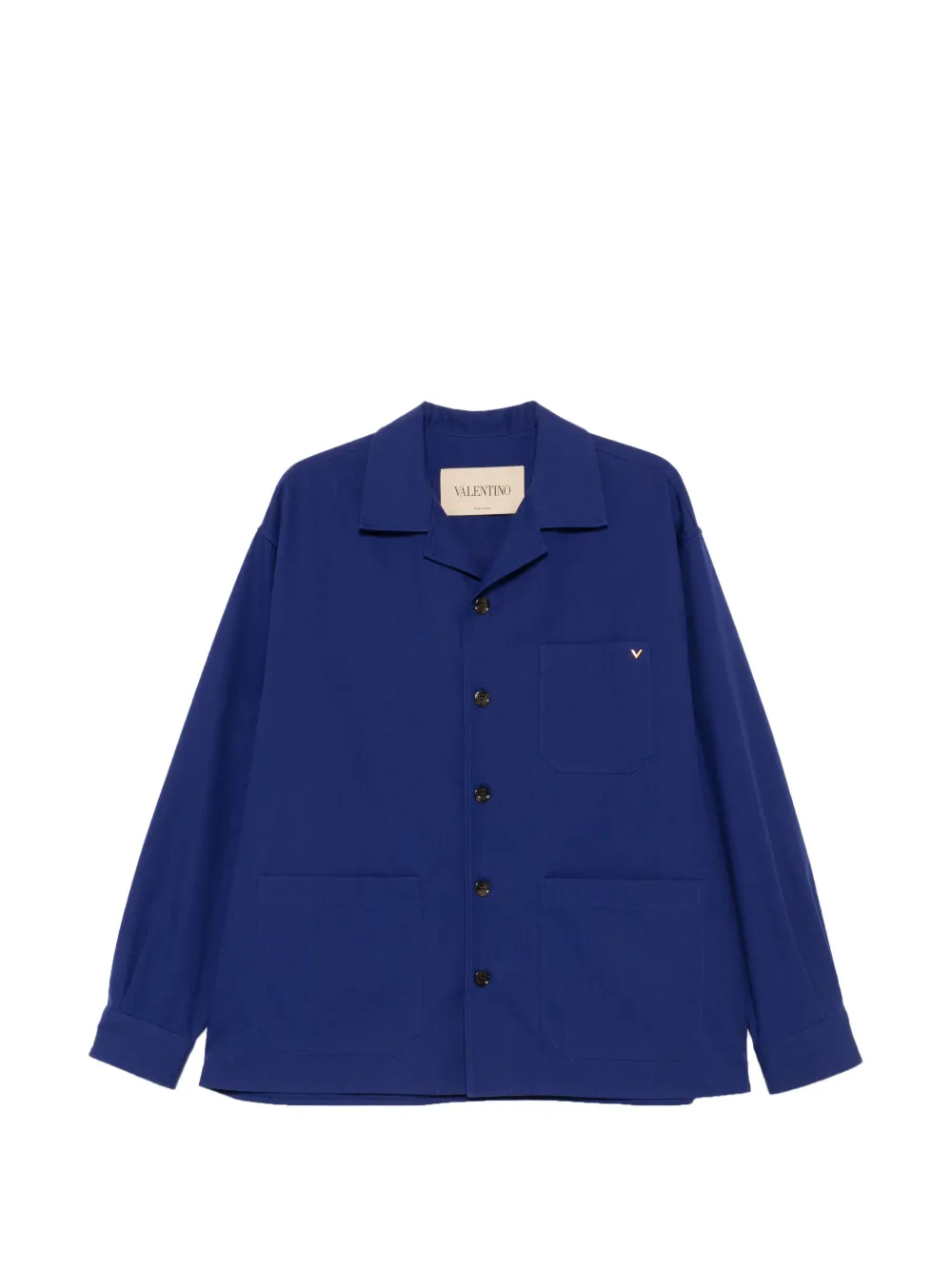 Valentino Garavani VLogo Signature patch-pocket shirt - Blu