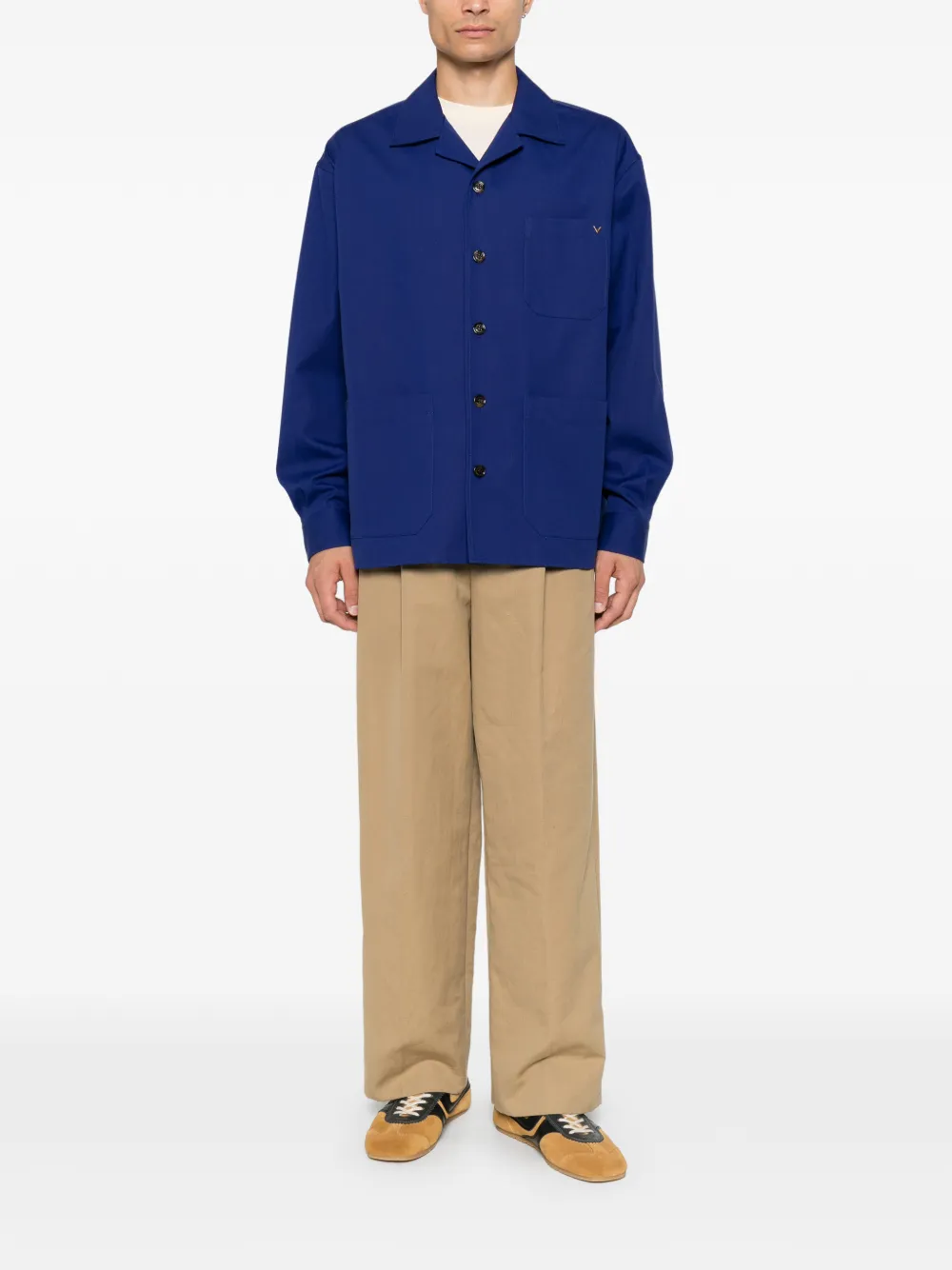 Valentino Garavani VLogo Signature overhemd met opgestikte zak Blauw