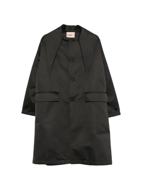 Plan C concealed-button coat