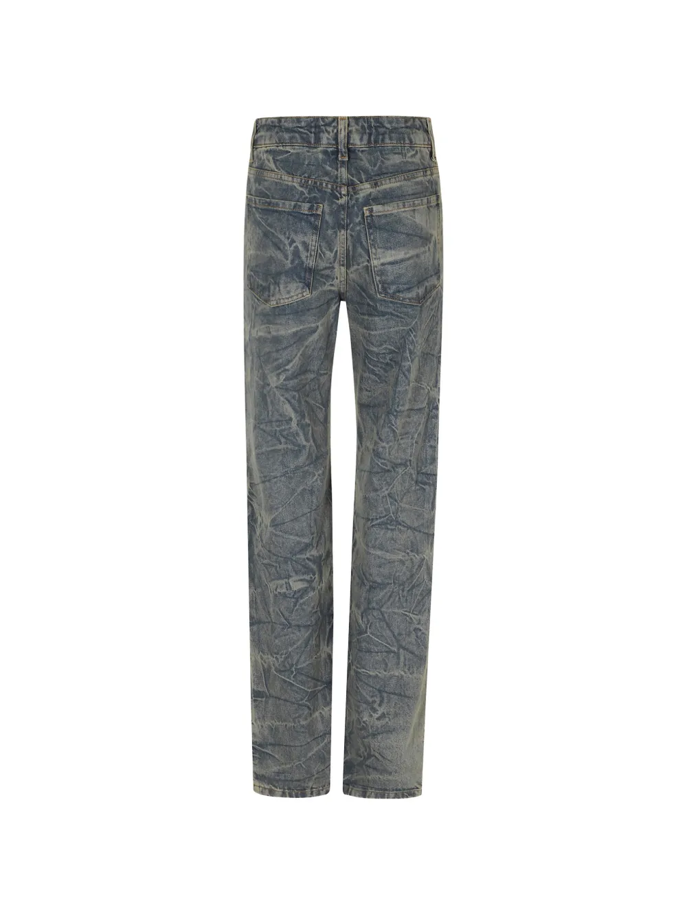Federica Tosi Straight jeans met acid wassing Blauw