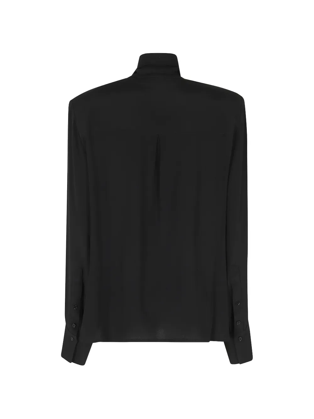 Federica Tosi Blouse met strikdetail en V-hals Zwart