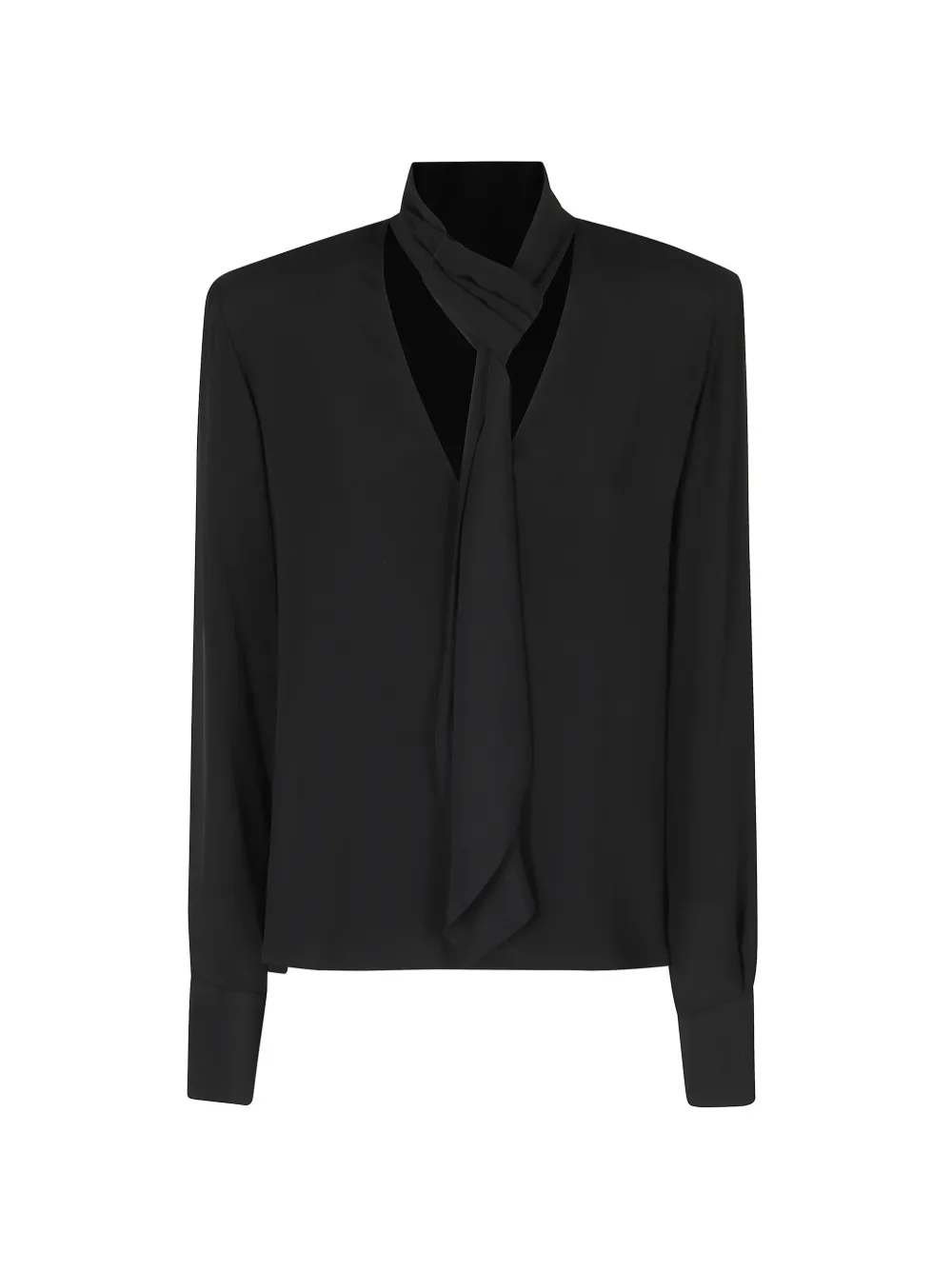 Federica Tosi bow-detail V-neck blouse - Nero