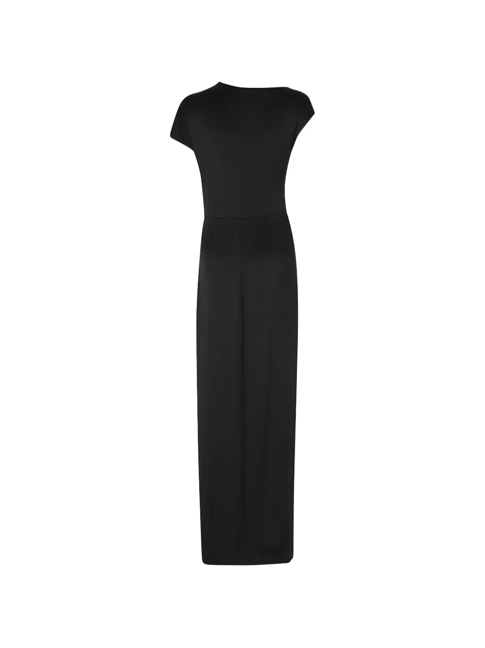 Federica Tosi Maxi-jurk met zijsplit en gedrapeerd detail Zwart