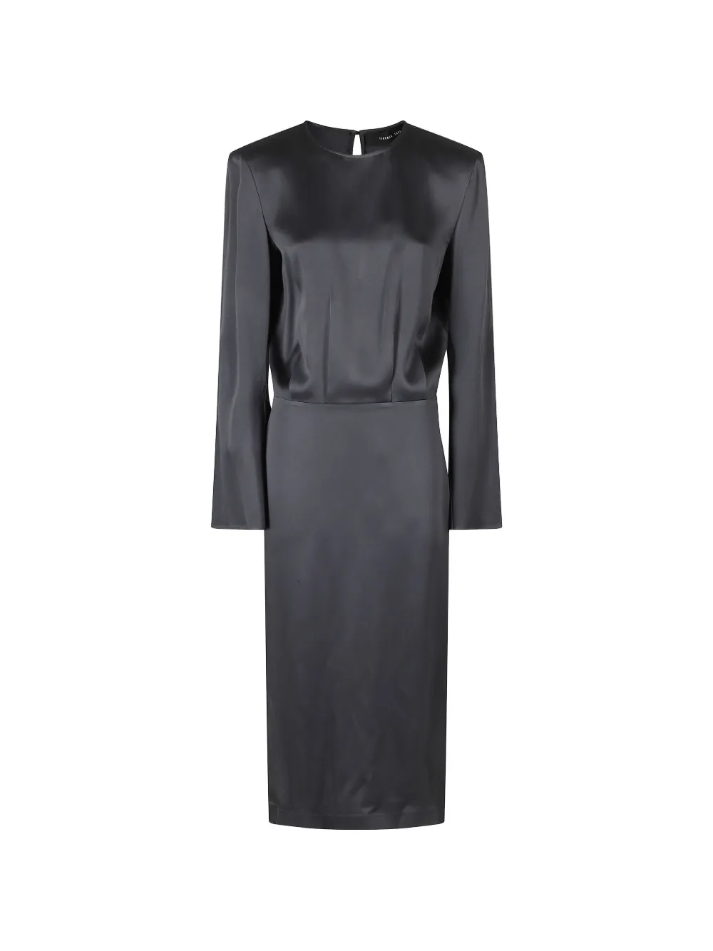 Federica Tosi padded-shoulder midi dress - Grigio