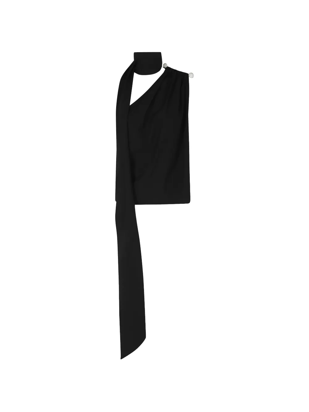 Giuseppe Di Morabito crystal-embellished asymmetric blouse - Nero