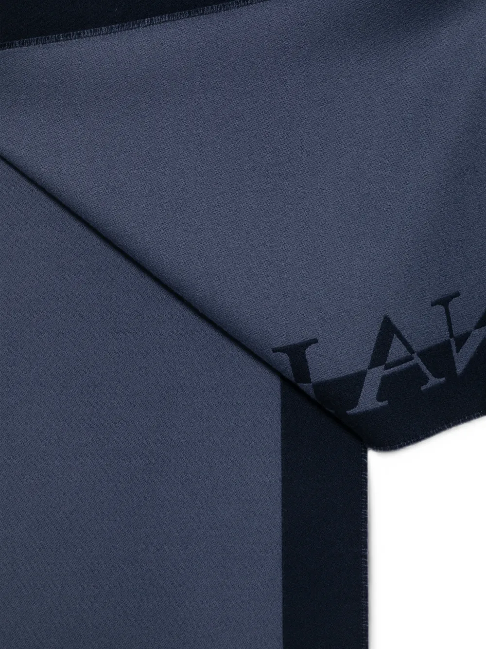 Canali Sjaal met logoprint Blauw