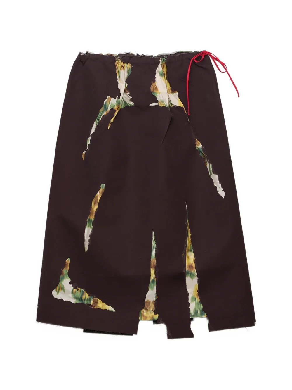 Prada Gonna con effetto devoré - Marrone