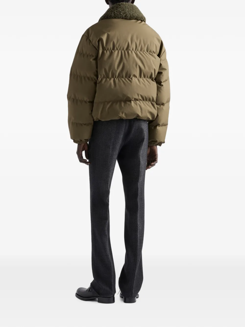 Prada Technisch katoenen donsjack Bruin