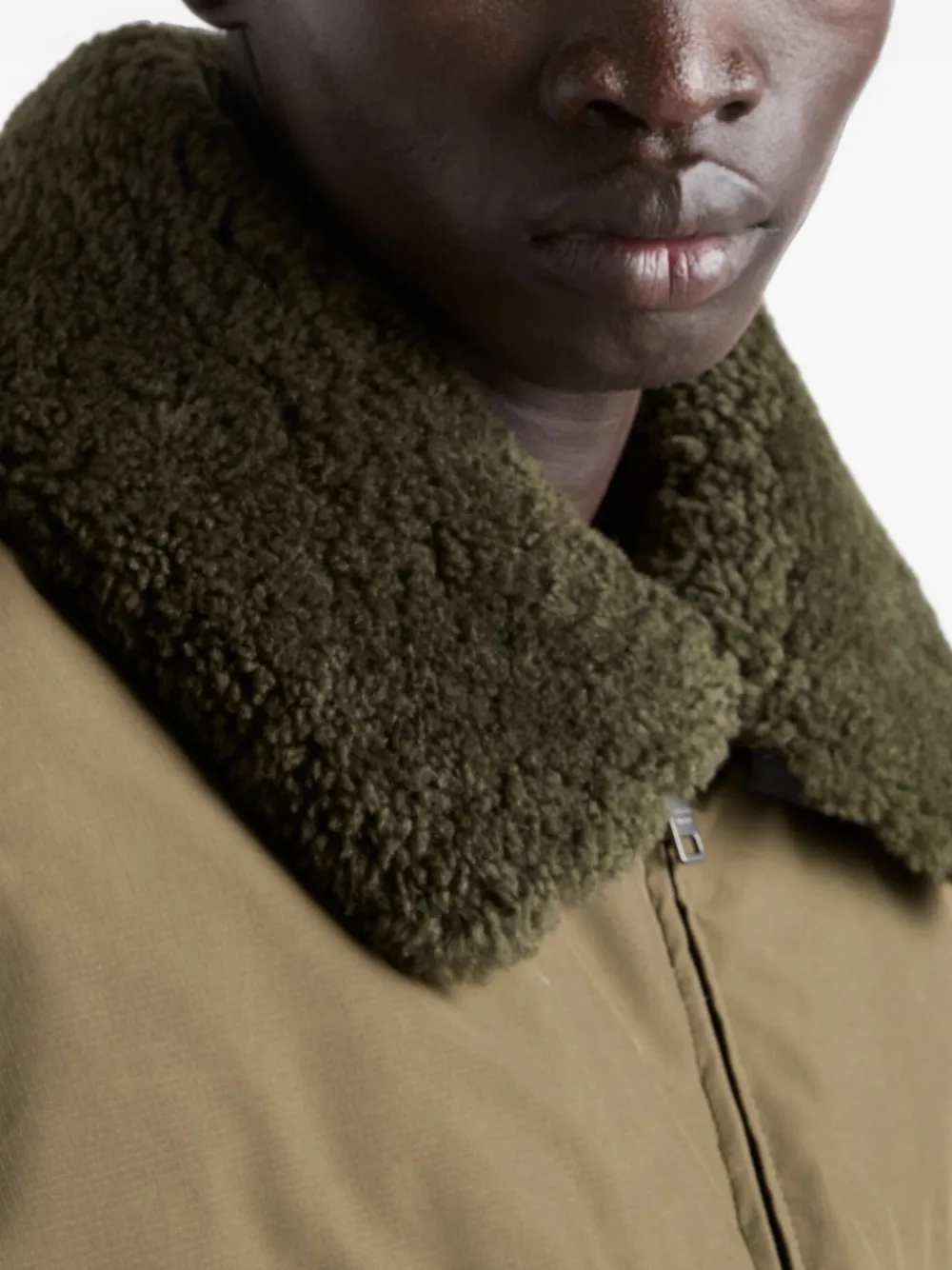 Prada Technisch katoenen donsjack Bruin