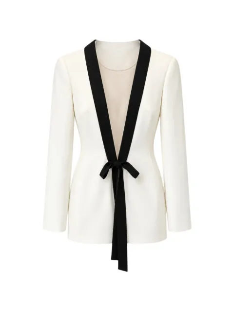 David Koma bow-detail long-sleeve mini dress