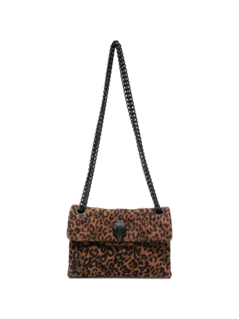 Kurt Geiger London Mini Kensington Schultertasche mit Leopardenprint