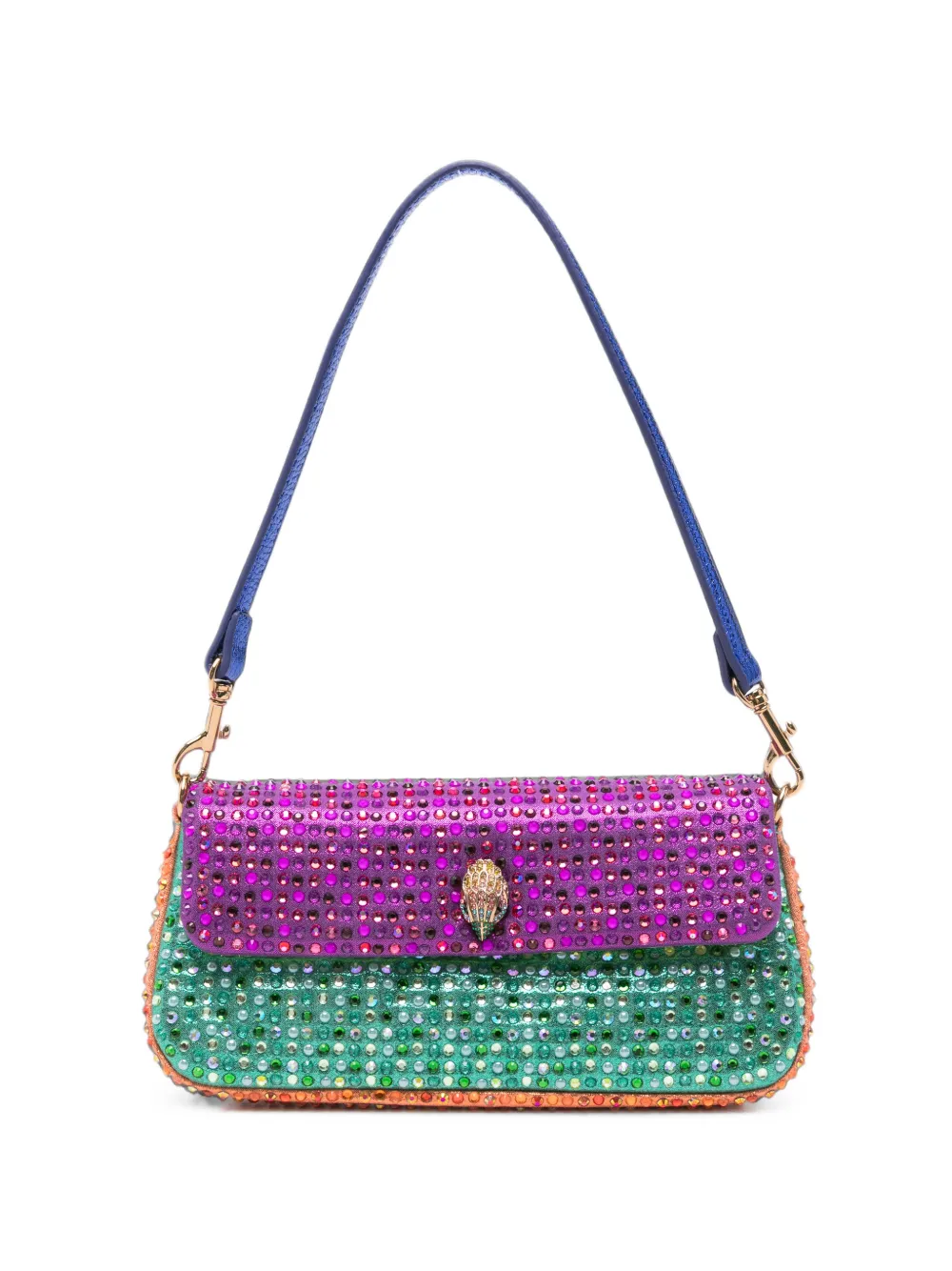 Kurt Geiger London Pickle crystal-embellished shoulder bag - Viola