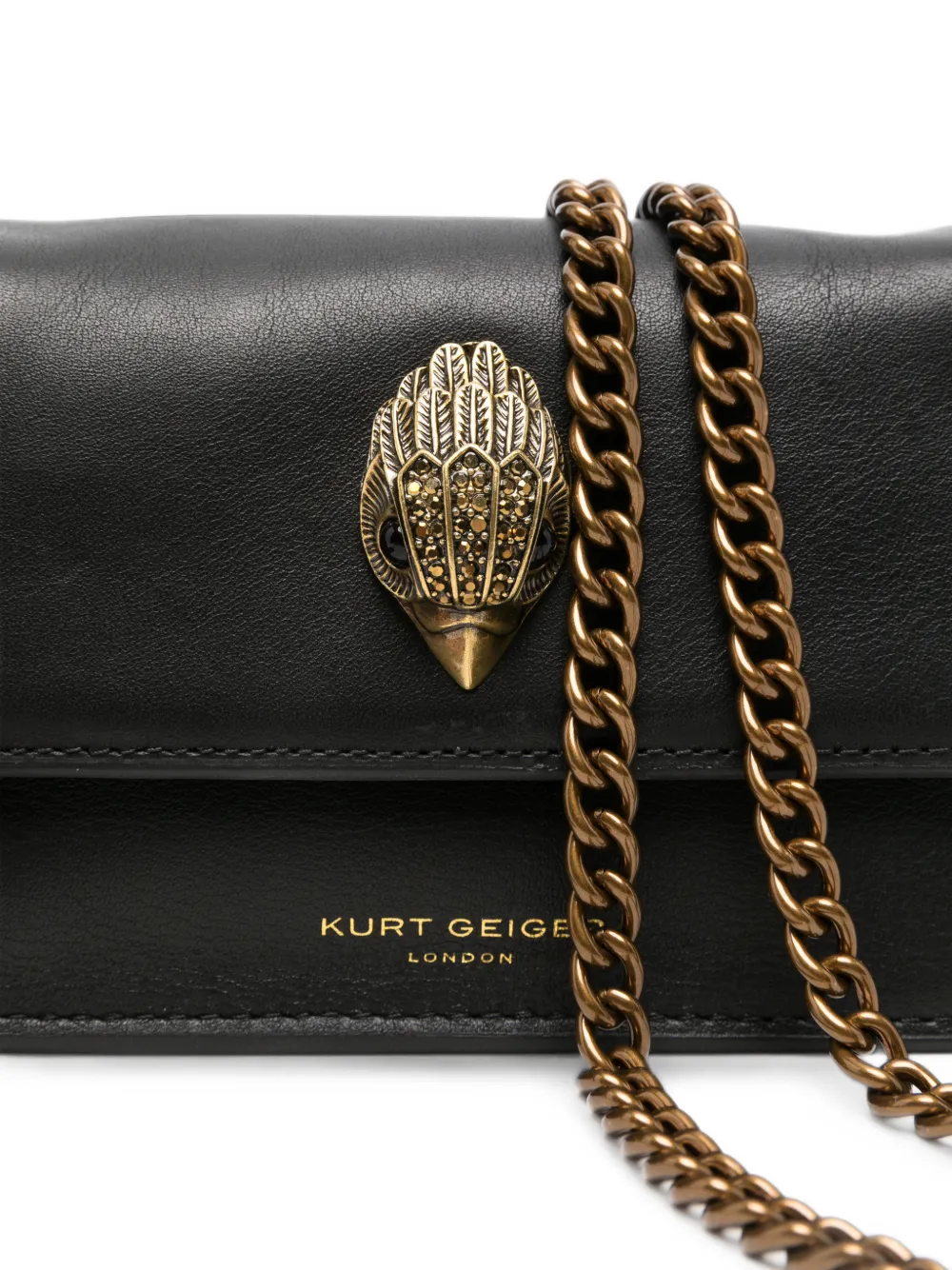Kurt Geiger London Sloane shopper met adelaar-plakkaat Zwart