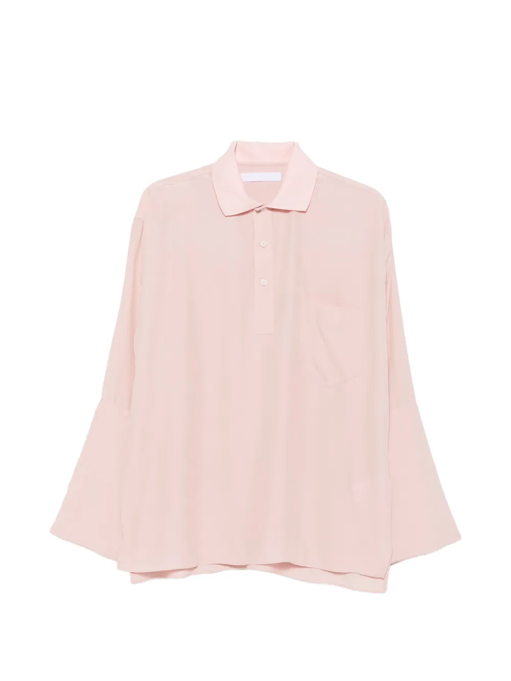ALAINPAUL bell-sleeve polo top - Rosa