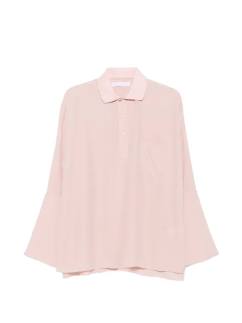 ALAINPAUL playera tipo polo con mangas acampanadas