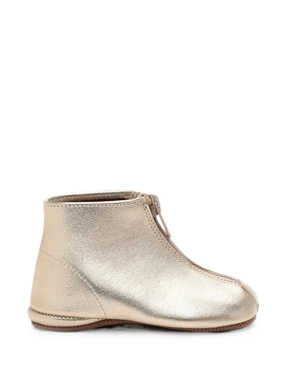 Pèpè metallic front-zip ankle boots Goud