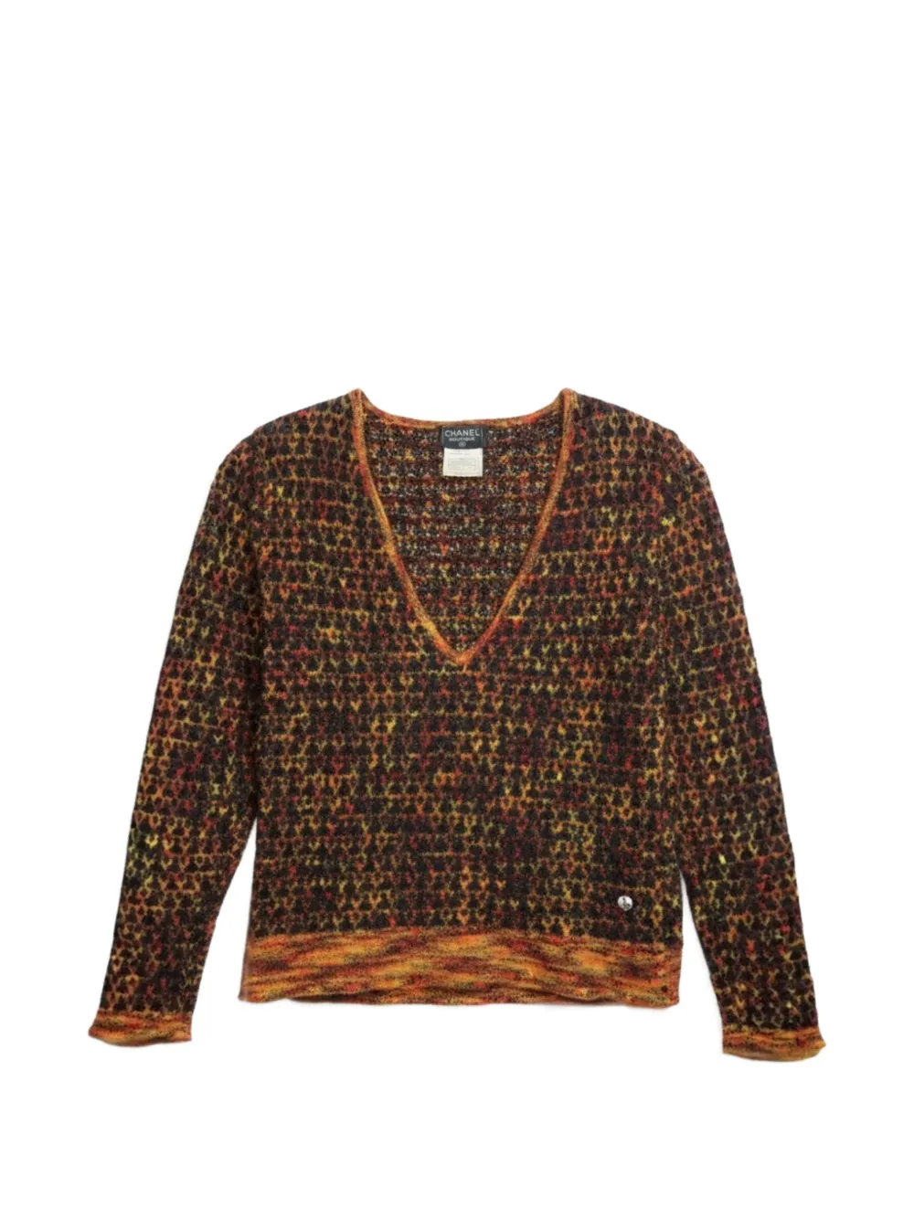 CHANEL Pre-Owned 1997 V-neck sweater - Nero