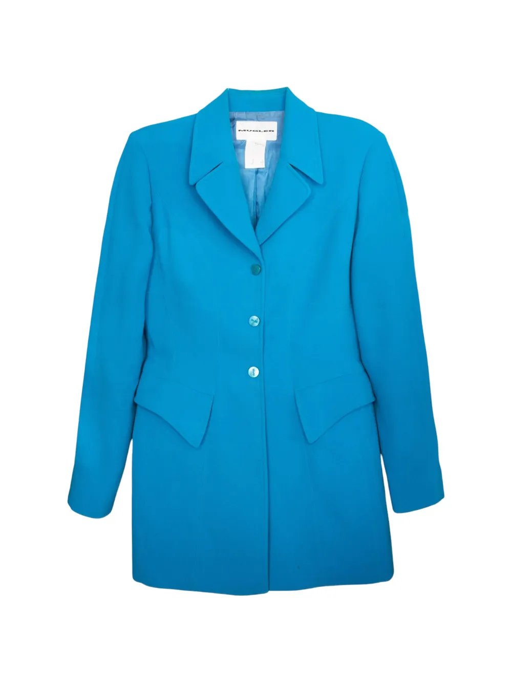 Thierry Mugler Pre-Owned blazer à simple boutonnage (années 2000) - Bleu