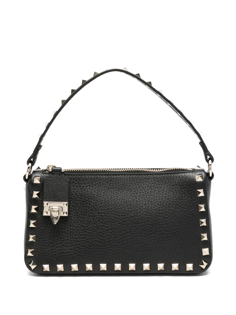 Valentino Garavani Rockstud leather shoulder bag - Nero