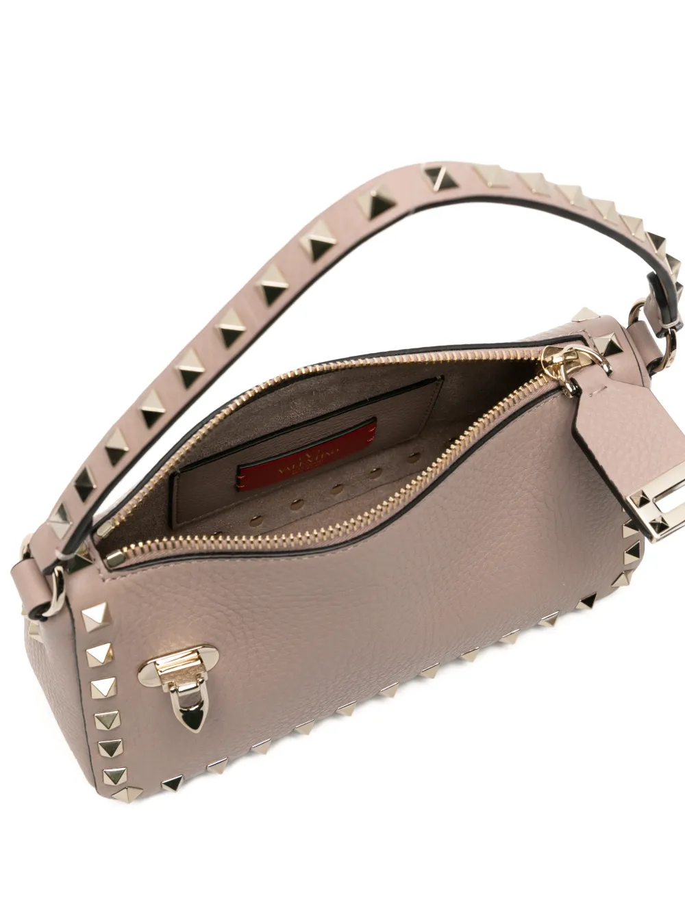 Valentino Garavani Kleine Rockstud kalfsleren crossbodytas Roze