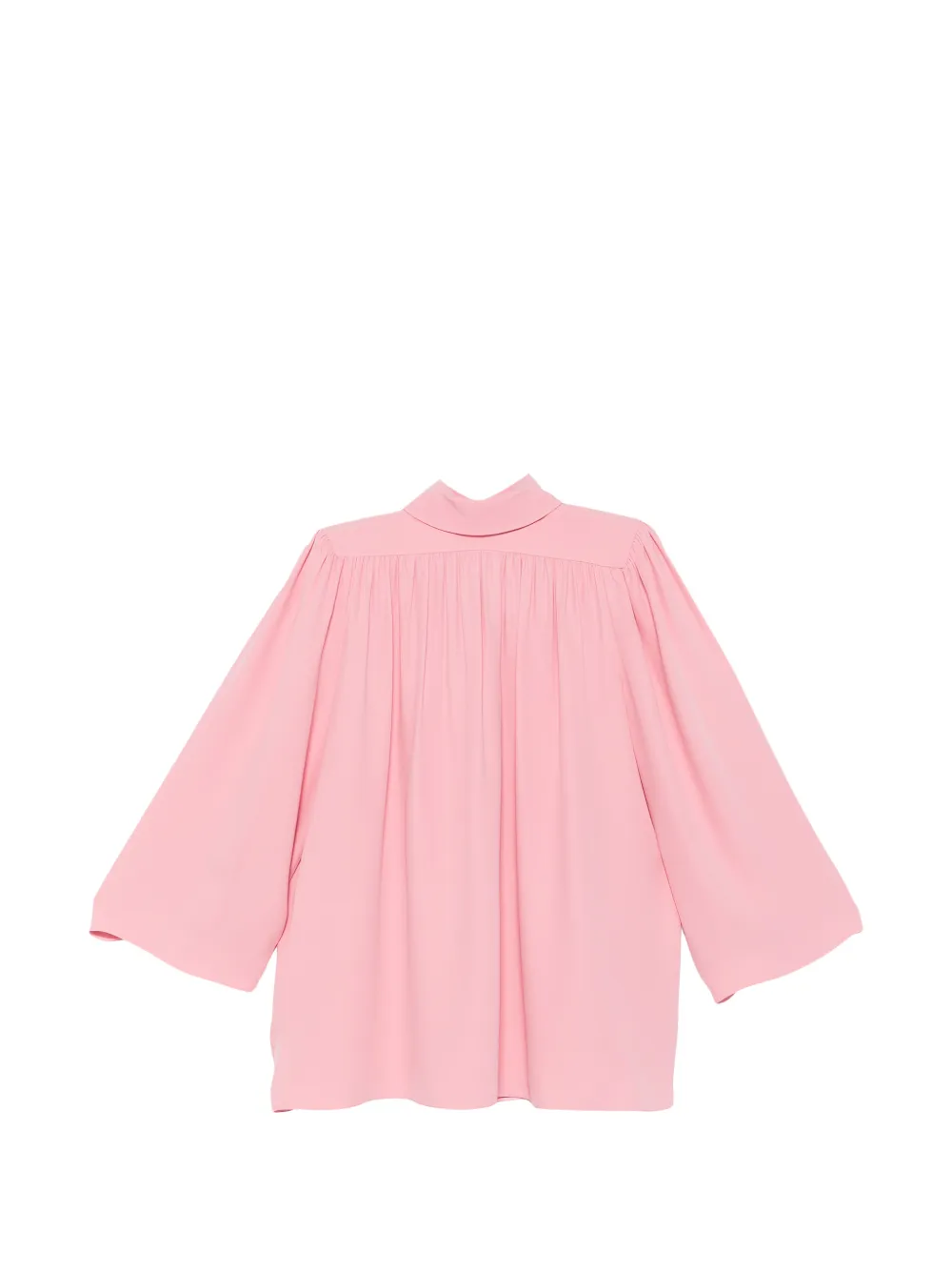 Valentino Garavani gathered mock-neck blouse Roze