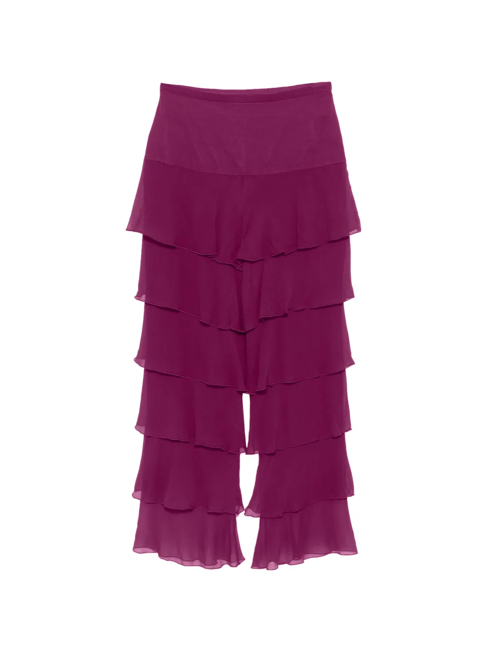 Valentino Garavani tiered ruffled trousers - Viola
