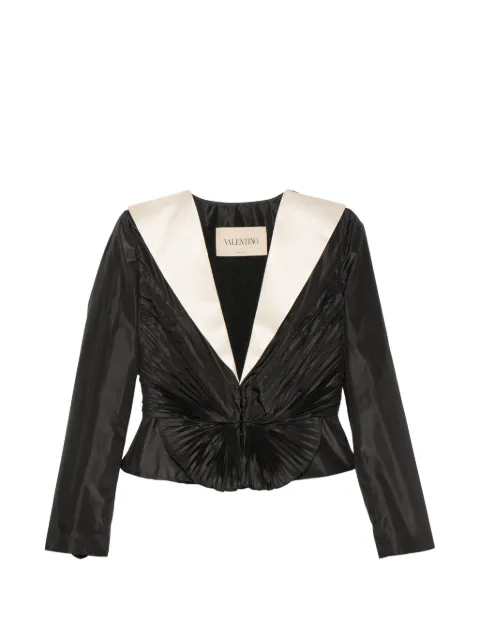 Valentino Garavani pleated-waist peplum jacket