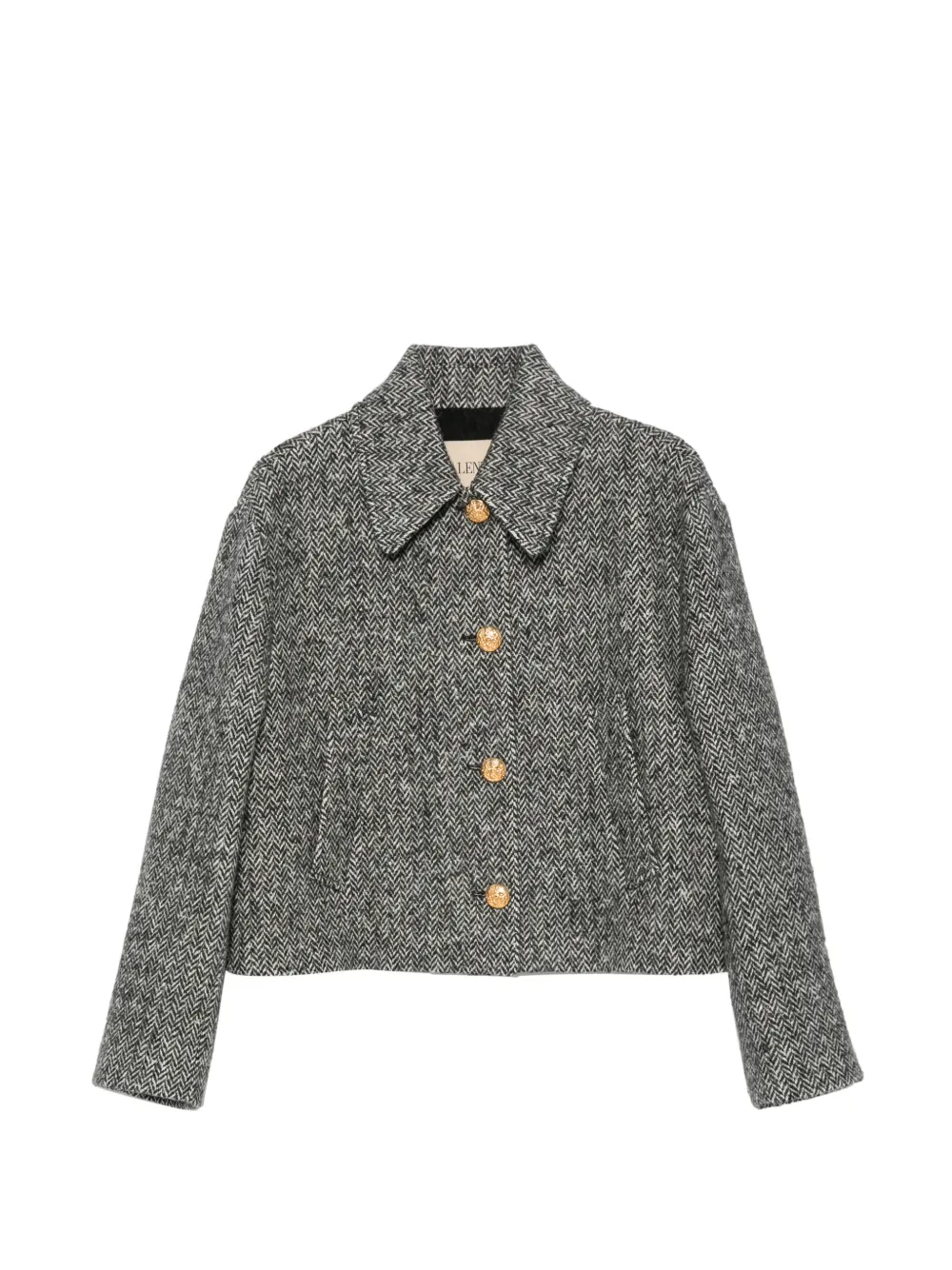 Valentino Garavani herringbone-pattern button-front jacket - Nero