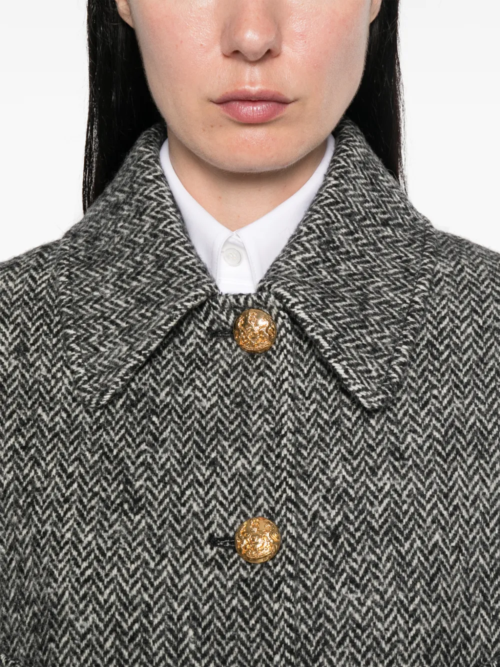 Valentino Garavani Urban wollen sailorjas met chevron-streep Zwart