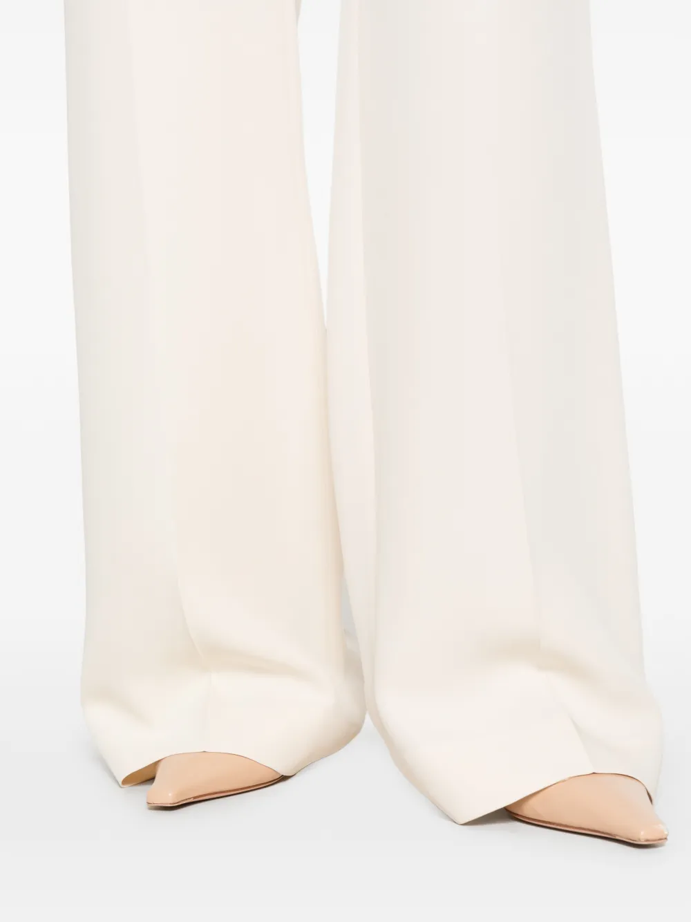 Valentino Garavani pressed-creases tailored trousers Beige